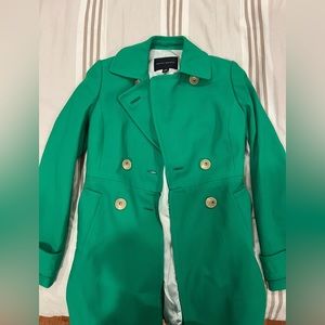 BRAND NEW Banana Republic Women Green Overcoat Size XS